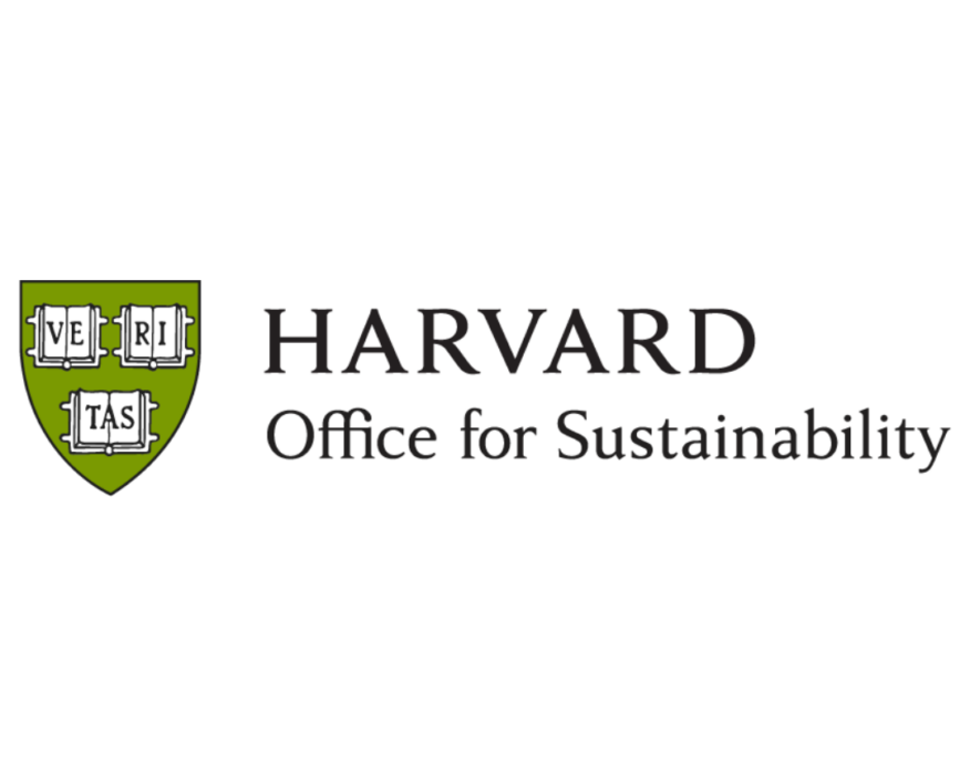 Harvard Office for Sustainability logo with green shield.