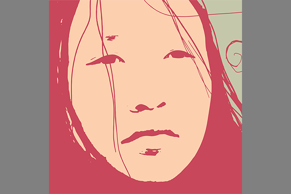 Photo of a face for "The Last Human" film.