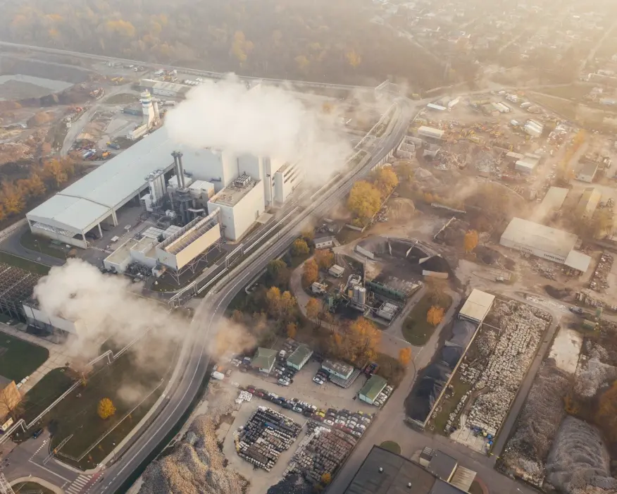 Pollution aerial image.