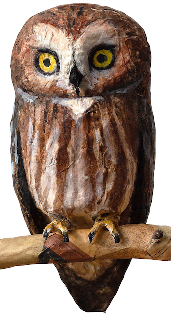 paper maché owl