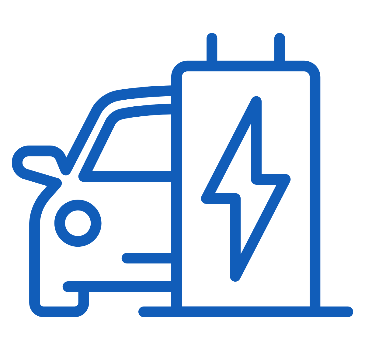 Icon of EV charging.