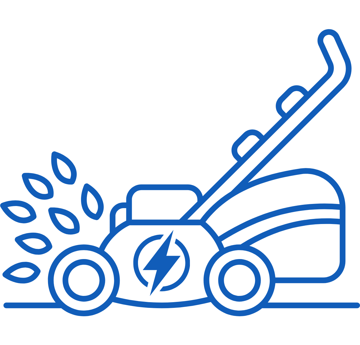 Icon of an electric lawnmower.
