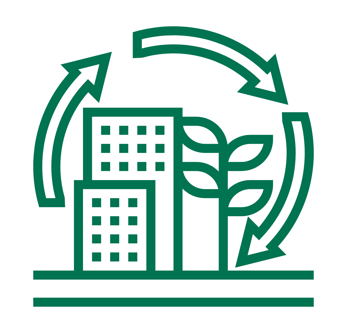 Healthy building icon