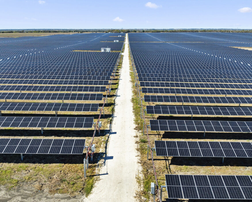 Solar panel array in Texas.