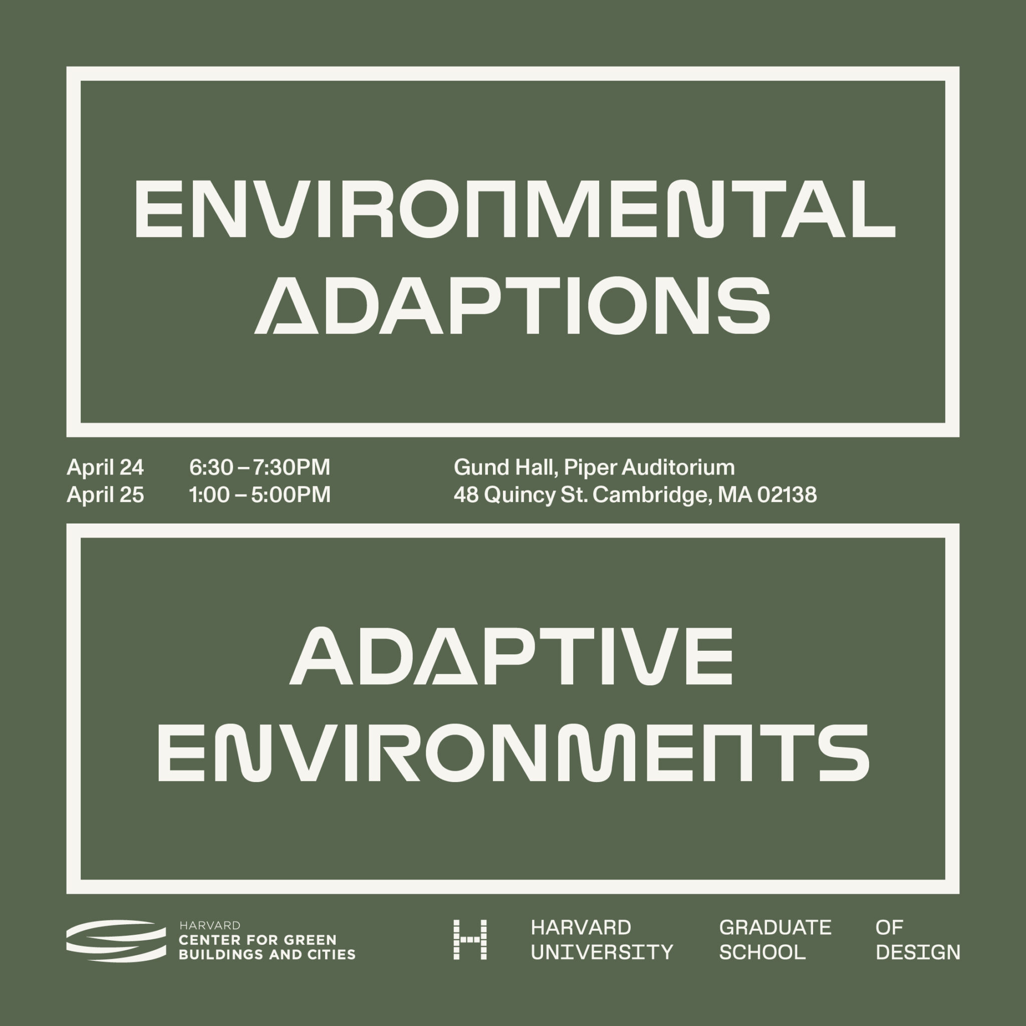Environmental Adaptations and Adaptive Environments Event Graphic